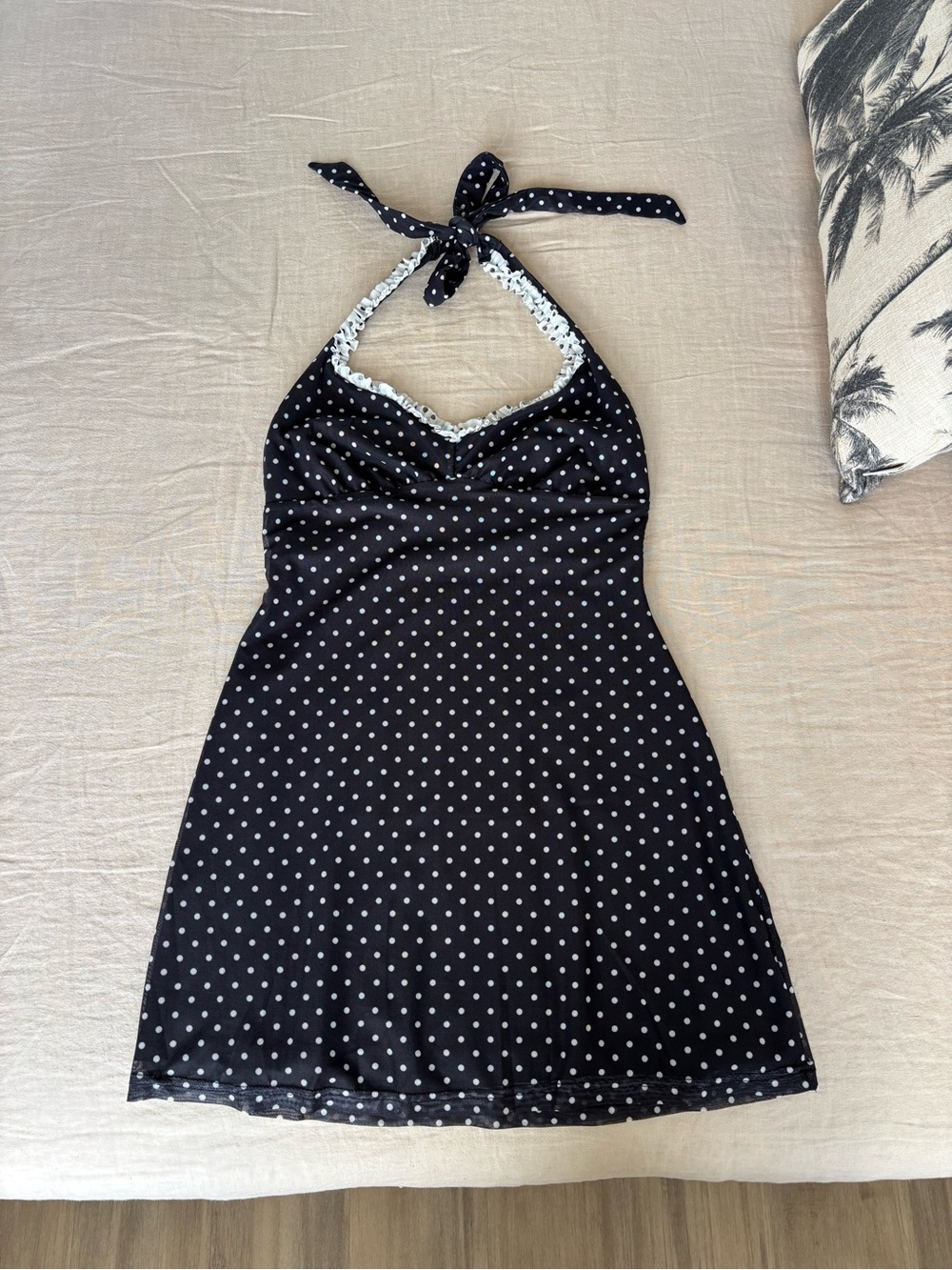 Princess Polly Black Beauty Halter Mini Dress
